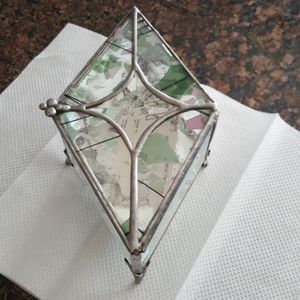 Stained Glass Jewelry Box 7 1/2"Lx4"W